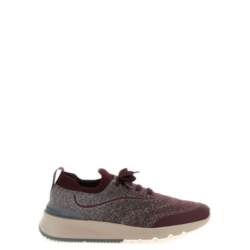 Brunello Cucinelli Bordeaux Cotton Athletic Men's Sneakers